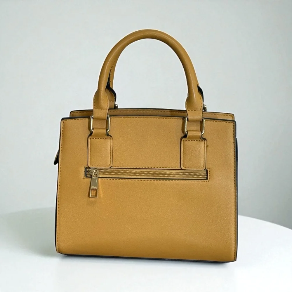 Aldo Mustard Yellow Satchel Crossbody Bag Handbag - Picture 5 of 14
